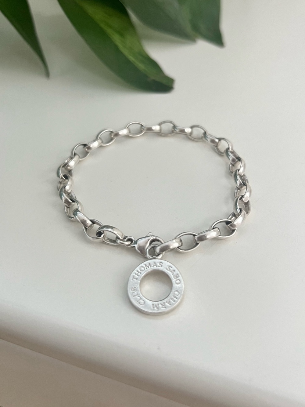 Thomas Sabo Large Classic Logo Charm Bracelet, 925 Sterling Silver, 20 cm